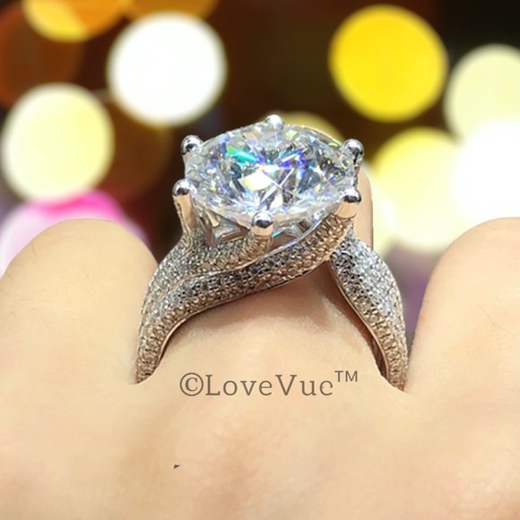 Certified 5ct. t.w. Diamond Brilliant Cut Luxury Engagement Wedding Ring - Picture 7 of 17